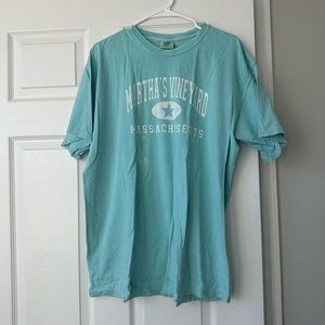 Martha’s Vineyard Comfort Colors Teal Cotton Oversized T-Shirt